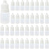 Honbay 100PCS 5ML Plastic Empty Squeezable Dropper Bottles Portable Eye Drop Bottle Containers Eye Liquid Dropper Bottle with Screw Cap and Plug...