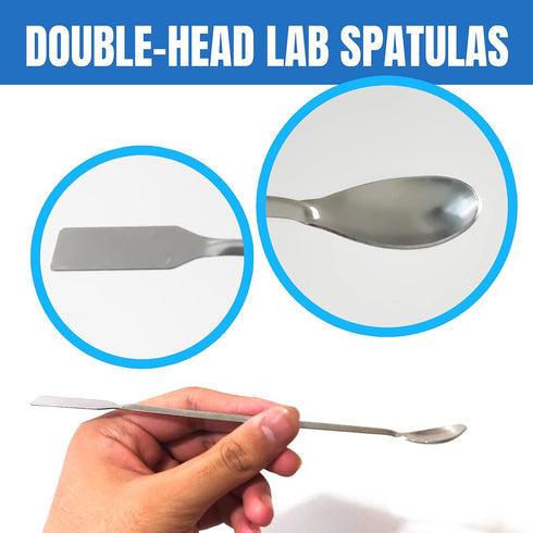 Scientific Lab Tools Pack for Basic Starter, Chemistry Set - Crucible Tongs Lab Spatula Scoop U-Shape Spoon Test Tube Clamps Stainless Steel Force...