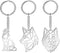 VASSAGO Stainless Steel Hollow Out Animal Keychain Backpack Car Purse Keys Accessories Purse Charm Key Ring for Men and Women...