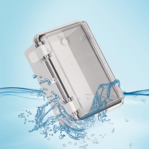 150x150x90mm Plastic Waterproof Junction Box, Project Box with Hinged Shell Plastic Latch, Universal IP67 Electrical Project Enclosure Box with PC...