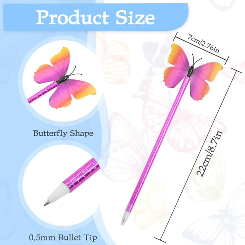 18 Pcs Butterfly Party Favor Pens, Novelty Pens for Women Teacher Girls Kids, Cute Butterfly Pens Bulk, Fancy Back to School Office Home Writing S...