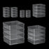 20pcs Small Plastic Storage Boxes Square Clear Containers with Lids Craft Organizers for Small Items, Bead, Jewelry, Office Supplies, 5 Sizes...