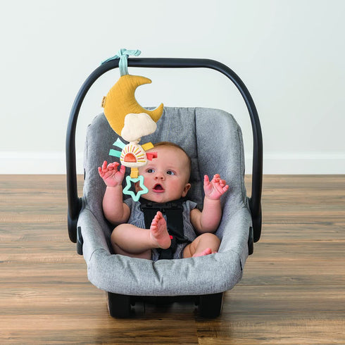 Itzy Ritzy – Musical Pull-Down Toy - Bitzy Notes Baby Musical Toy Attaches to Car Seat, Play Gym, or Stroller & Plays a Soothing Melody, Infant To...