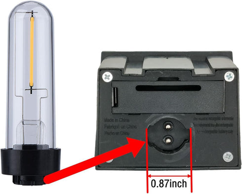 YONGJIA Outdoor Solar Bulb Replacement, Solar Garden Replacement Bulb, LED Filament Garden Light Replacement Bulb, Warm White...