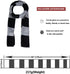 Fashion Long Shawl Winter Thick Warm Wrap Scarf Polyester Fiber Soft Black Gray Stripes for Adult Women Men Unisex...