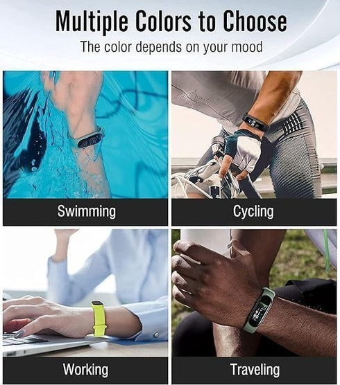 3 Pack Waterproof Band for Amazfit Band 5 Replacement Strap, Sport Band Silicone Amazfit Band 5 Wristbands Strap for Women Men...