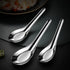 2 Pieces Stainless Steel Soup Spoons Dinner Spoons Soup Spoons Chinese Soup Spoon Asian Soup Spoon Table Spoons Tasting Spoon for Home Restaurant ...