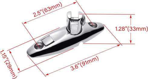 Boat Bimini Top Swivel Hinge,316 Stainless Steel Deck Side Mount Quick Release Hinge,Marine Hardware Accessories,Include Screws, pack of 2...