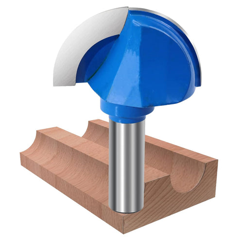 Core Box Router Bit 1/2 Inch Shank Round Nose Cove Box Router Bit 1-1/4" Cutting Diameter Woodworking Milling Cutter Tool...