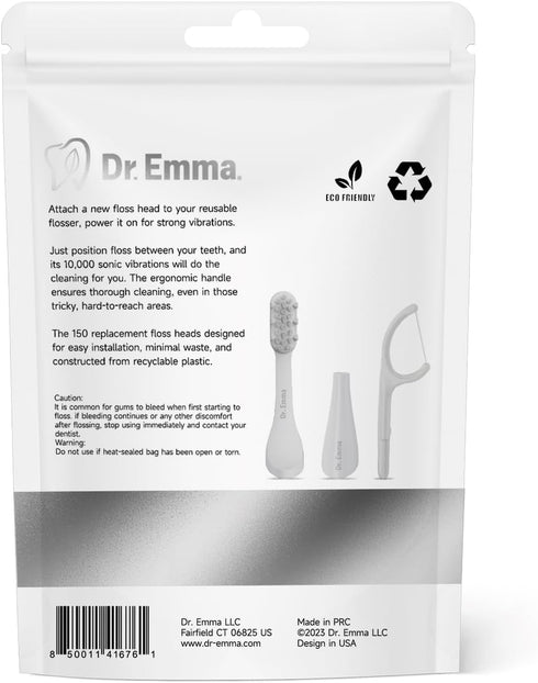 Floss Picks, Replaceable Floss Head for Electric Flosser, Flosser Kit for Teeth Cleaning, Gum Stimulator, 150 Count...
