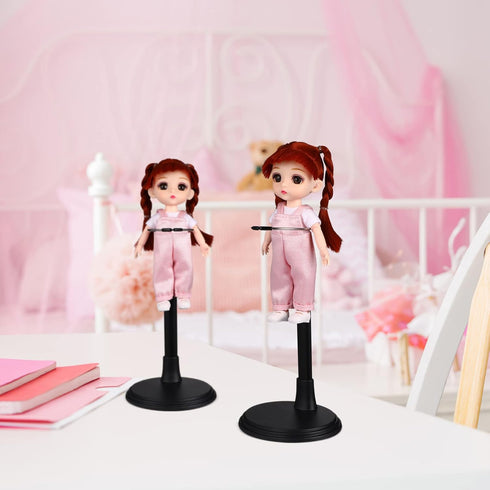 Toyvian 9 Inch Doll 2 Pcs Doll Support Stand Black Doll Brackets Doll Holder Figures Adjustable Display Rack Action Figure Stand Doll Rack Display...