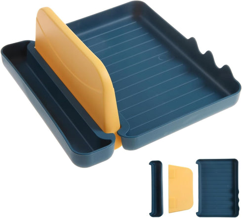 Multifunction Kitchen Spatula Rack, Spoon Rest, Kitchen Utensil Rest, Punch-free, Heat-Resistant, BPA - Free Pot Cover Holder for kitchen Stove To...