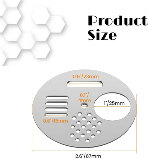 Flexzion Bee Hive Nuc Box Entrance Gate - 6 PCS 2.6 Inch Stainless Steel Entrance Discs Door for Beehive Nuc Bee Boxes - Beekeeping Equipment Beeh...