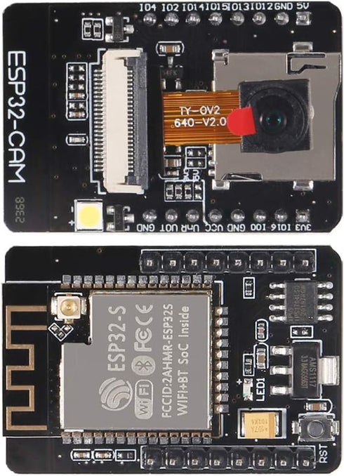 ESP32-CAM WiFi + Bluetooth Module WiFi ESP32 CAM Development Board with Camera Module OV2640 2MP + FT232RL FTDI USB to TTL Serial Converter + 20 p...
