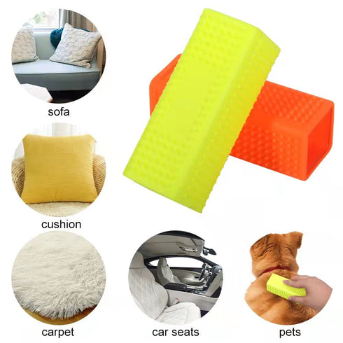 Pet Dog Cat Hair Remover Furniture Rubber Pet Hair Block Roller Cleaner,Carpet Brush for Dog Hair Sofa Hollow Rubber Cleaner Brush...