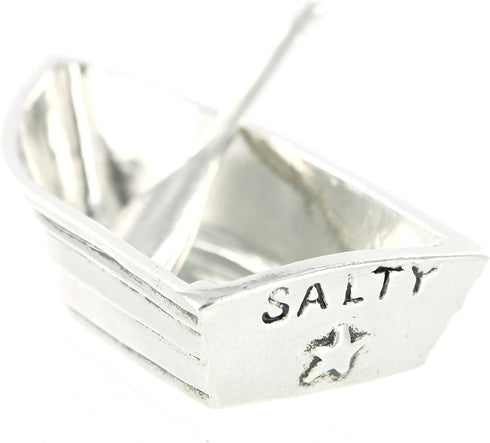 Basic Spirit Boat Salt Cellar w/Spoon Handcrafted Pewter Home Lead-Free SD-19...