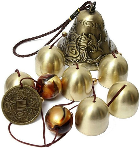 1Pcs 6 Copper Bells Outdoor Metal Wind Chimes Yard Garden Hanging Ornament Decor 50cm...
