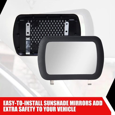 1 PC Car Sun Visor Vanity Mirror, 6.65" x 4.33" Portable Clip-on ABS Flat Glass Mirror Not Block Driving View, Practical Convenient Accessory, Com...