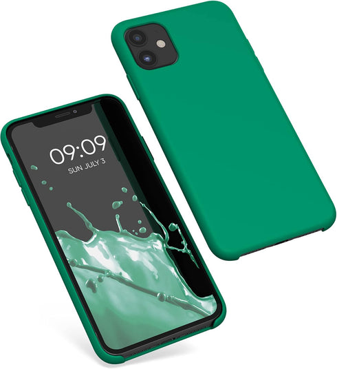 kwmobile Case Compatible with Apple iPhone 11 Case - TPU Silicone Phone Cover with Soft Finish - Emerald Green...