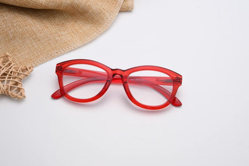 Eyekepper Cat Eye Reading Glasses for Women Oversize Ladies Readers - Red +2.50...