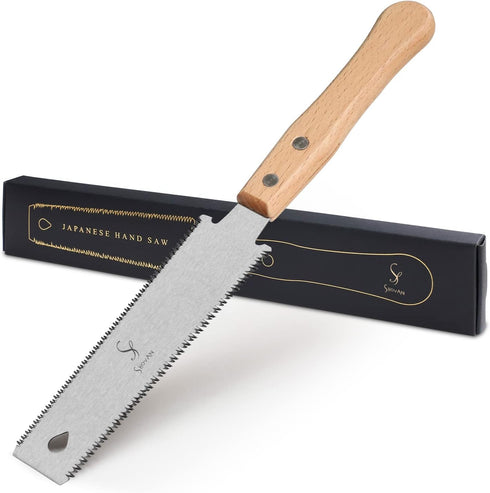 Japanese Hand Saw Woodworking Tools, SS SHOVAN Double Edged 11/17 TPI Flush Cut Saw, Wooden Handle Pull Saw Small Handsaw for Fine Cutting Wood...