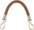 Nicerity PU Leather Braided Purse Strap 11.8inch Replacement Handle Short Handbag Strap Top Handle with Golden Hardware for DIY Handbag Purse Maki...