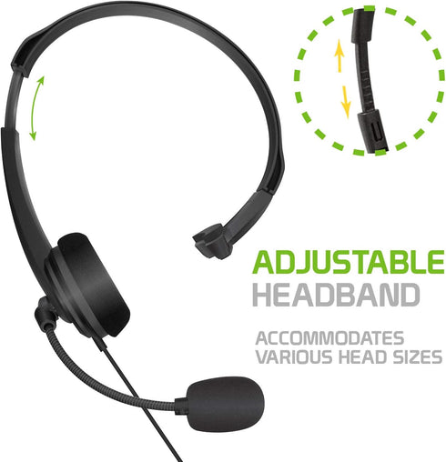 Cellet Wired Hands Free Headphones with 3.5mm Jack, compatible to Computer Cellphone Headphone PC Skype Webinar Smart Phone Call Center Use Hands ...