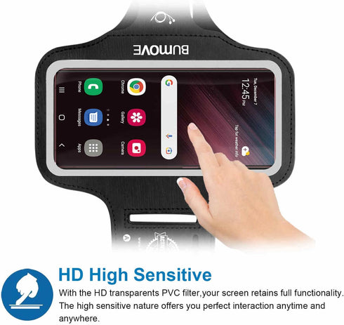 Running Armband for Samsung Galaxy S25Edge,S25/S24/S23 /S22 Ultra,S25+,S24+,S23+,Gym Workouts Sports Phone Arm Band, with Card Holder (Black)...