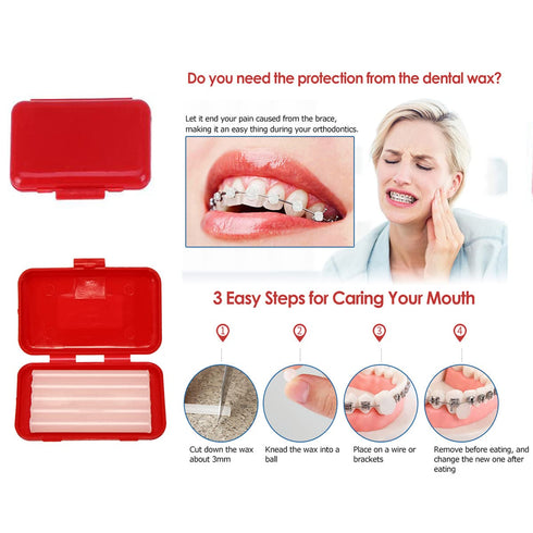 Braces Cleaning Kit for Teeth, Portable Orthodontic Toothbrush Kit Oral Care Dental Travel Kit - Interdental Brush Dental Wax Dental Floss Toothbr...