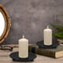 Iron Plate Candle HolderBlack Pillar Candle Holders for Table?Decorative Pillar Candle Plate?Pedestal Candle Stand for LED & Wax Candles, and Wax ...