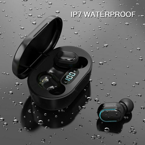 Wireless Earbuds, Bluetooth 5.3 Headphones HiFi Deep Bass with Mic ,120H Playtime LED Display ,IPX7 Waterproof Button Control True Wireless Earpho...