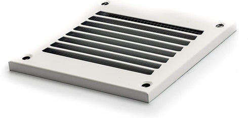 Vent Systems 4'' x 4'' Inch Pack of 2 White Air Vent Cover Metal Air Return Grill with Built in Pest Guard Screen HVAC Vent Cover for Home Improve...