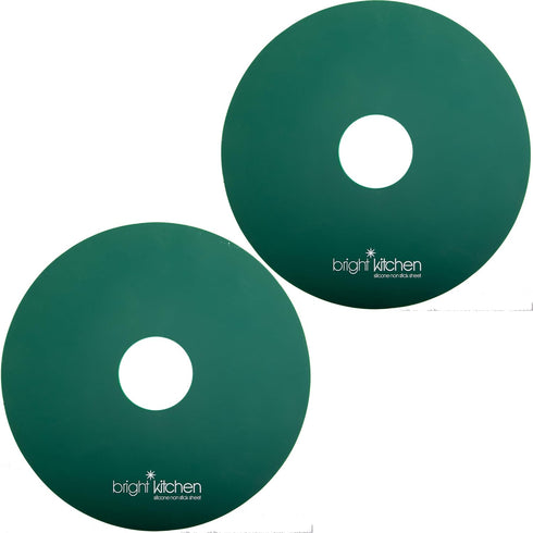 2 Silicone Dehydrator Sheets NON-Toxic for Nesco Round Dehydrators Fruit Roll Up Fruit Leather Circle ReUsable Flexible Non Stick - 2 FLAT Sheets...