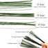 Saktopdeco 21.6 Inch Floral Stems Wire Green Paper Wrapped Wire 18 Gauge 20 Gauge 24 Gauge for Crafts Flower Arrangement...