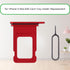for iPhone 11 Red SIM Card Tray Holder Replacement Single SIM Version for iPhone11 Card Slot with Waterproof Rubber Ring Repair Fix Kit Card Remov...