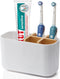 White Toothbrush Holder - Bamboo Toothbrush Holders for Bathrooms Electric Toothbrush Holder Organizer Kids Toothbrush Holders for Bathrooms Count...
