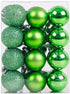 lasenersm 24 Pieces Small 1.18"/3cm Shatterproof Christmas Ball Ornaments Packed in Plastic Barrel Shatterproof Christmas Tree Balls Ornament use ...