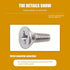 8 PCS Car Rotor Brake Disc Screws, 93600-06014-0H Screws Replacement, Stainless Steel Repair Tool, Automotive Retaining Parts, Compatible with Hon...