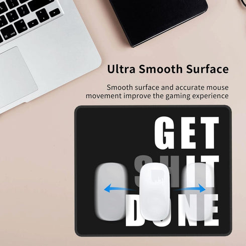 Funny Square Mouse Pad Cool Black Mouse Pads for Wireless Mouse Small Office Computer Mousepad for Desk Laptop with Non-Slip Rubber Base Mouse Mat...