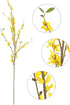 Artificial Forsythia Flowers,6Pcs 39.4 inch Artificial Forsythia Blossom Jasmine Stems Fake Silk Forsythia Branches for Flower Arrangement Wedding...