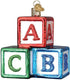 Old World Christmas ABC Blocks Blown Glass 2020 Unique Christmas Ornaments for Christmas Tree Decorations...