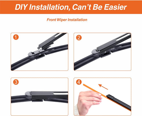 Wiper Blades 28" + 28" Automotive Replacement Windshield Wiper Blades for My Car Premium All-Seasons OE Quality Wipers for front windshield(Set of...