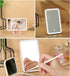Car Sunshade Mirror Clip Vanity Mirror, Car Sun Visor Makeup Mirror Surround LED Lights Touch Screen Plug and Play with Back Clip, Universal for C...