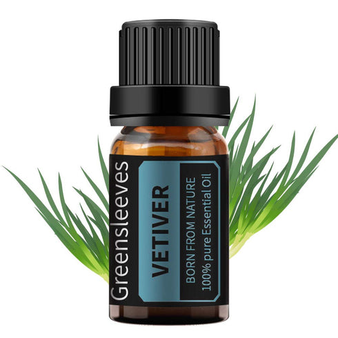 GREENSLEEVES Vetiver Essential Oil, Pure Organic Diffuser Oil 10ml for Massage...
