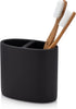 Essentra Home Matte Black Toothbrush Holder for Vanity Countertops, Small Toothbrush Holder - Matte Black Collection...