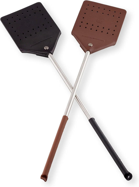 Leather Fly Swatter - Cognac - Pack of 1 - Insect Catcher - Insect Catcher - Insect Catcher - Leather Fly Swatter...