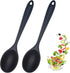 2 Pcs Silicone Nonstick Mixing Spoon, Silicone Spoons for Cooking Heat Resistant, Cooking Utensil for Kitchen Cooking Baking Stirring Serving (Bla...