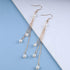 Vintage Pearl Drop Earrings Gold Pearl Tassel Earrings Long Pearl Chain Earrings Boho Pearl Earrings Jewelry for Women and Girls...