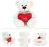 I Love You! 10'' Teddy Bear with Red Heart, Soft Plush Bear Doll Stuffed Animal Toys Valentines Day Decor Gifts for Her/Girlfriend Lover Mom Kids ...