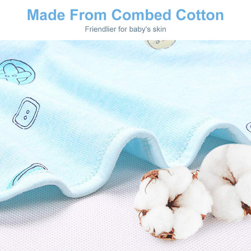 Baby Swaddle Blankets, Unisex Baby Blanket Wrap for Newborn Baby Boys Girls, Skin Friendly Wearable Swaddle Sleep Sack Made of Combed Cotton (Butt...